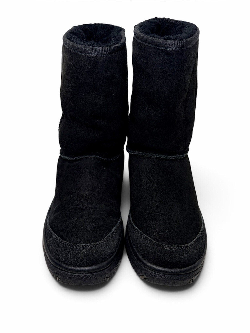 UGG Australia Vintage Ultimate Short Boots Black Suede EUC Size 7